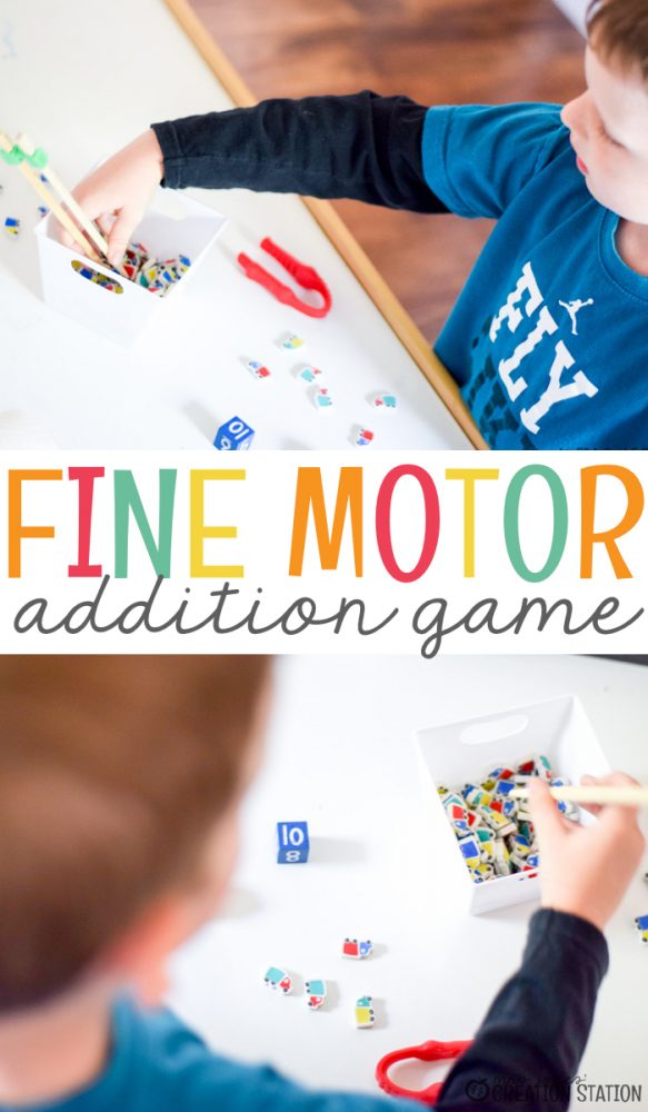 Fine Motor Activity Addition Math Game