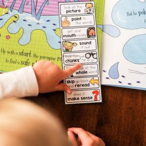 bookmark with reading strategies