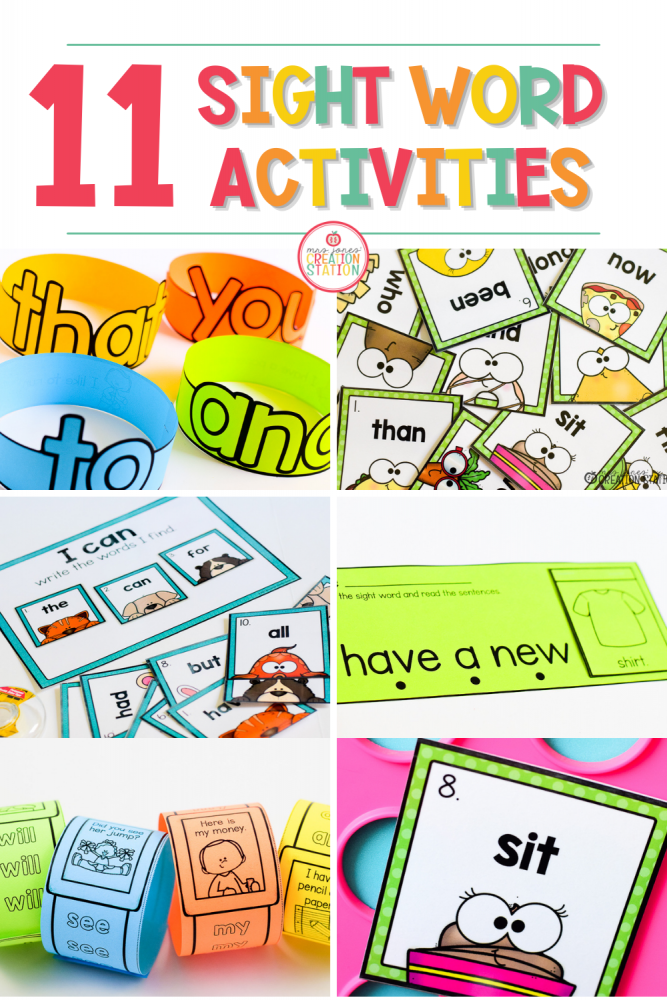 11 Sight Word Activities for Beginner Readers - Mrs. Jones 