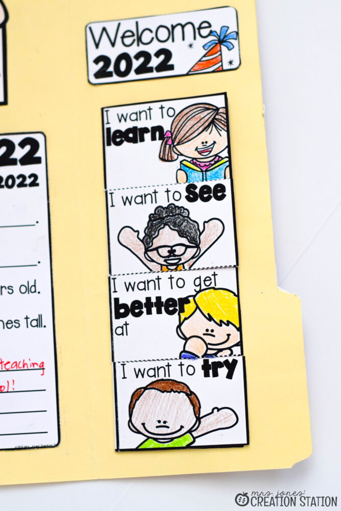 new year lapbook for classroom students