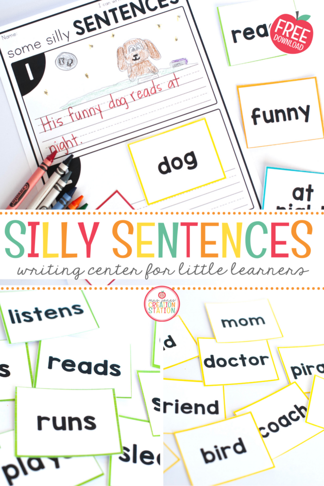 Silly Sentences to teach sentence structure