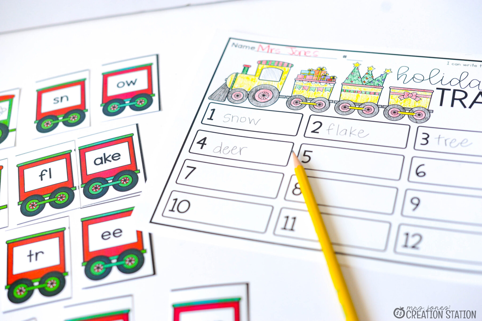 ONSET AND RIME HOLIDAY WORD ACTIVITY - Mrs. Jones Creation Station